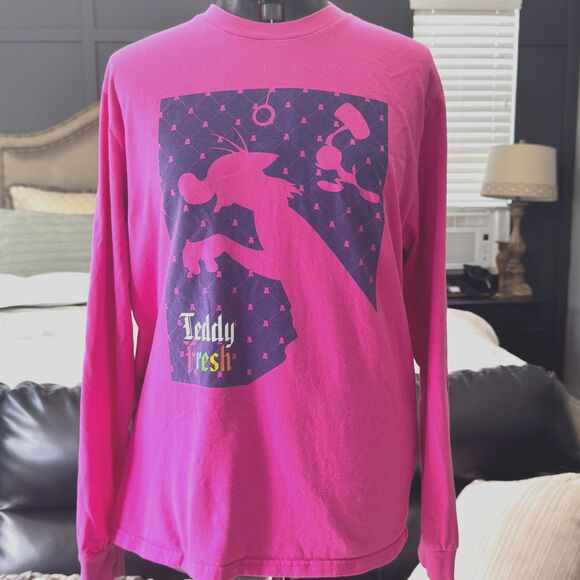 Teddy Fresh x Looney Tunes Sylvester Tweety Pink Long Sleeve Graphic Shirt M - Picture 1 of 10